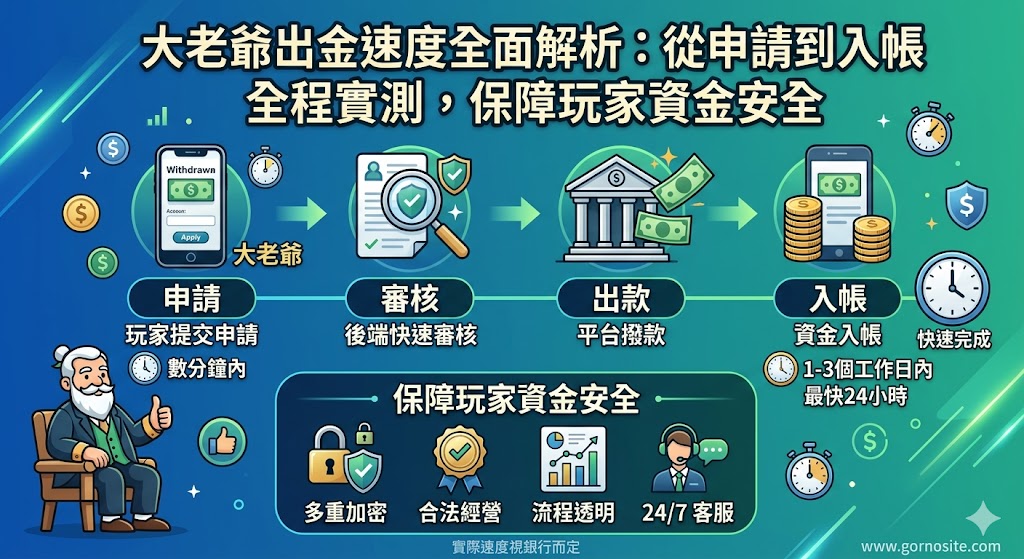 大老爺出金速度全面解析：從申請到入帳全程實測，保障玩家資金安全